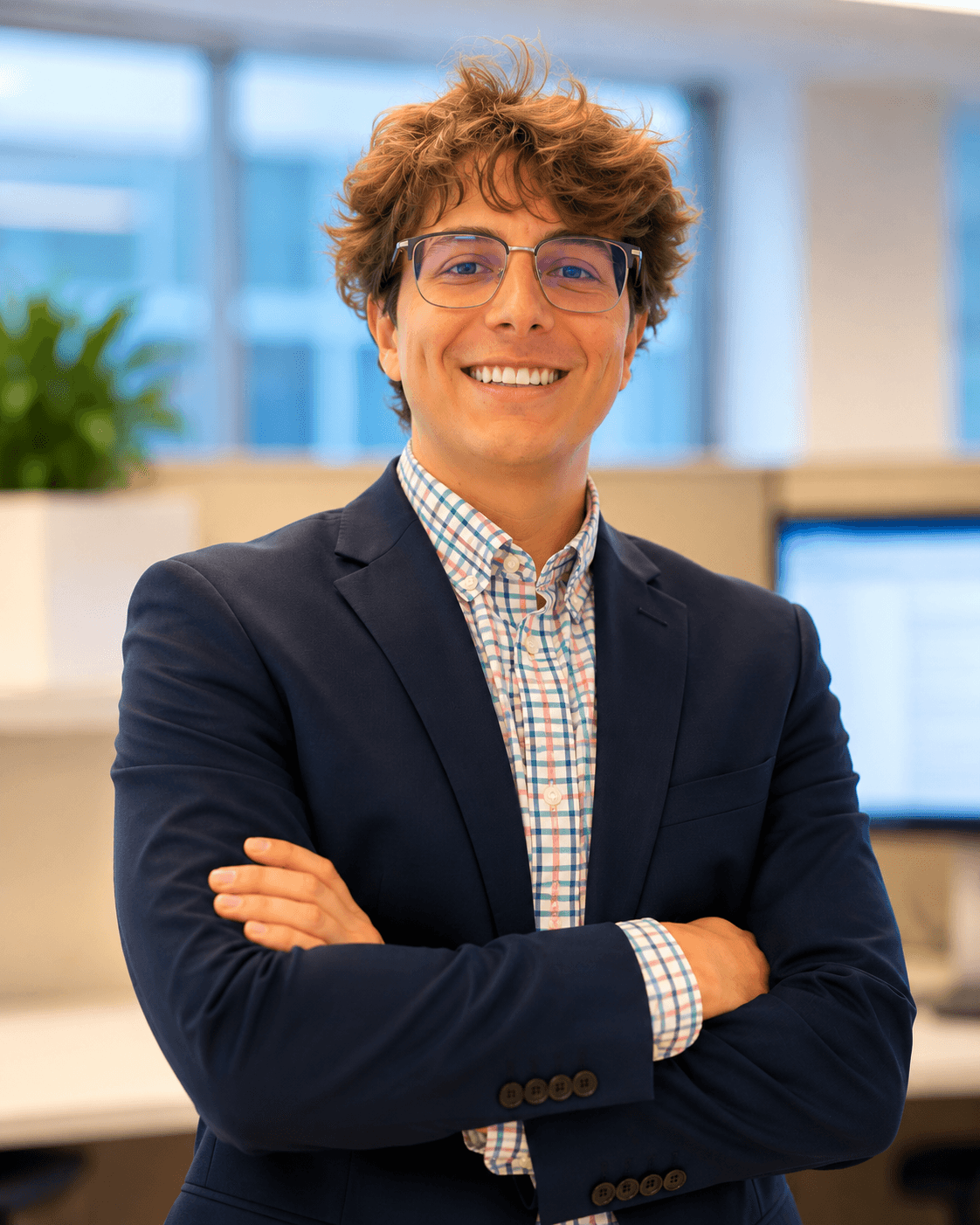 Zavier Kamath in navy blazer